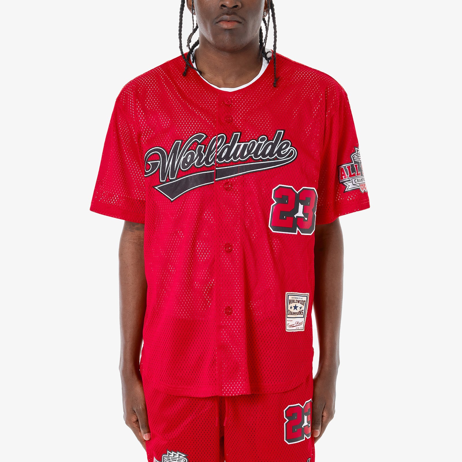 RED BASEBALL TEE