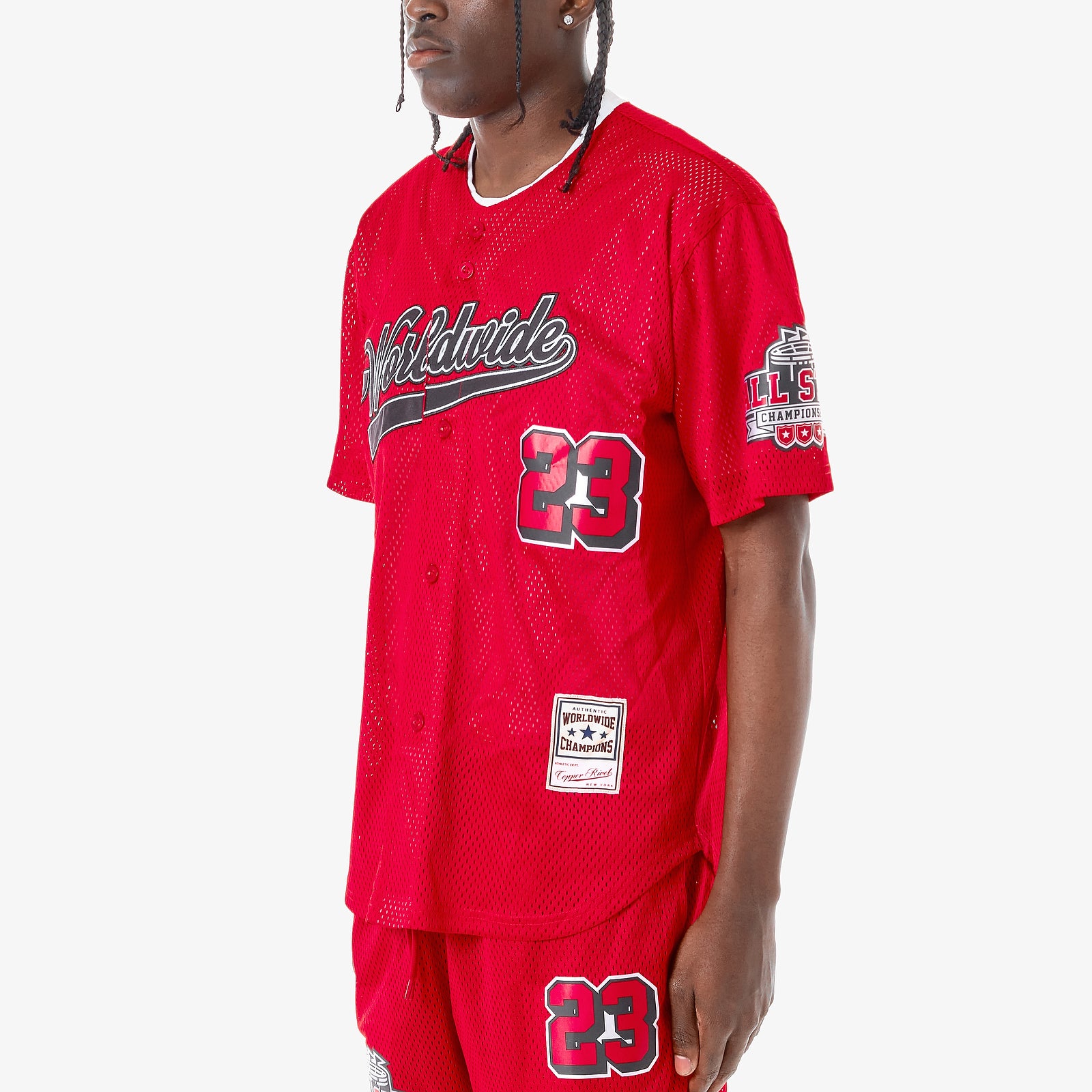RED BASEBALL TEE