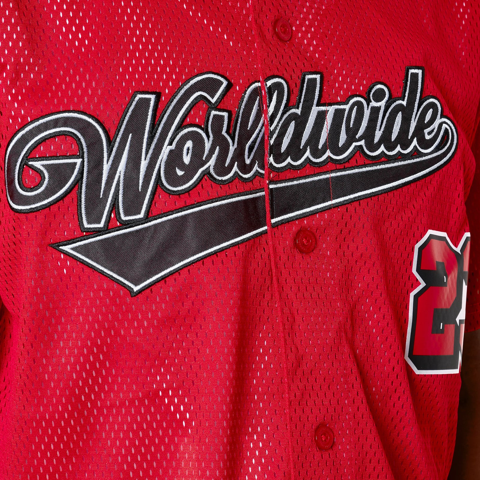 RED BASEBALL TEE