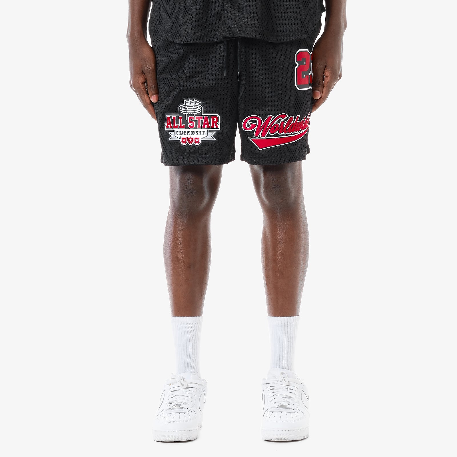 BLACK MESH SHORTS