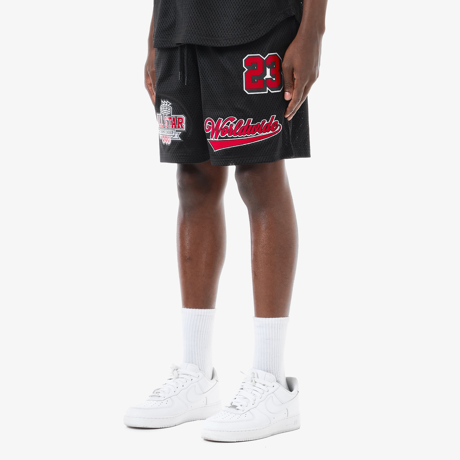 BLACK MESH SHORTS