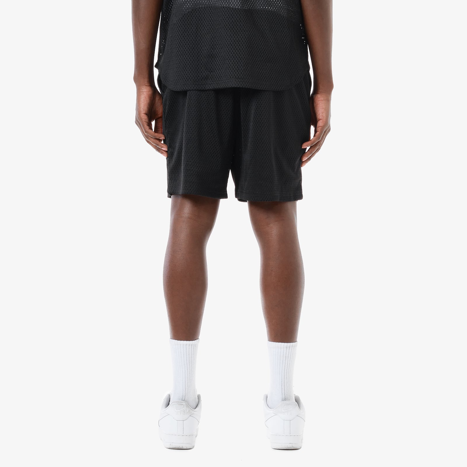 BLACK MESH SHORTS