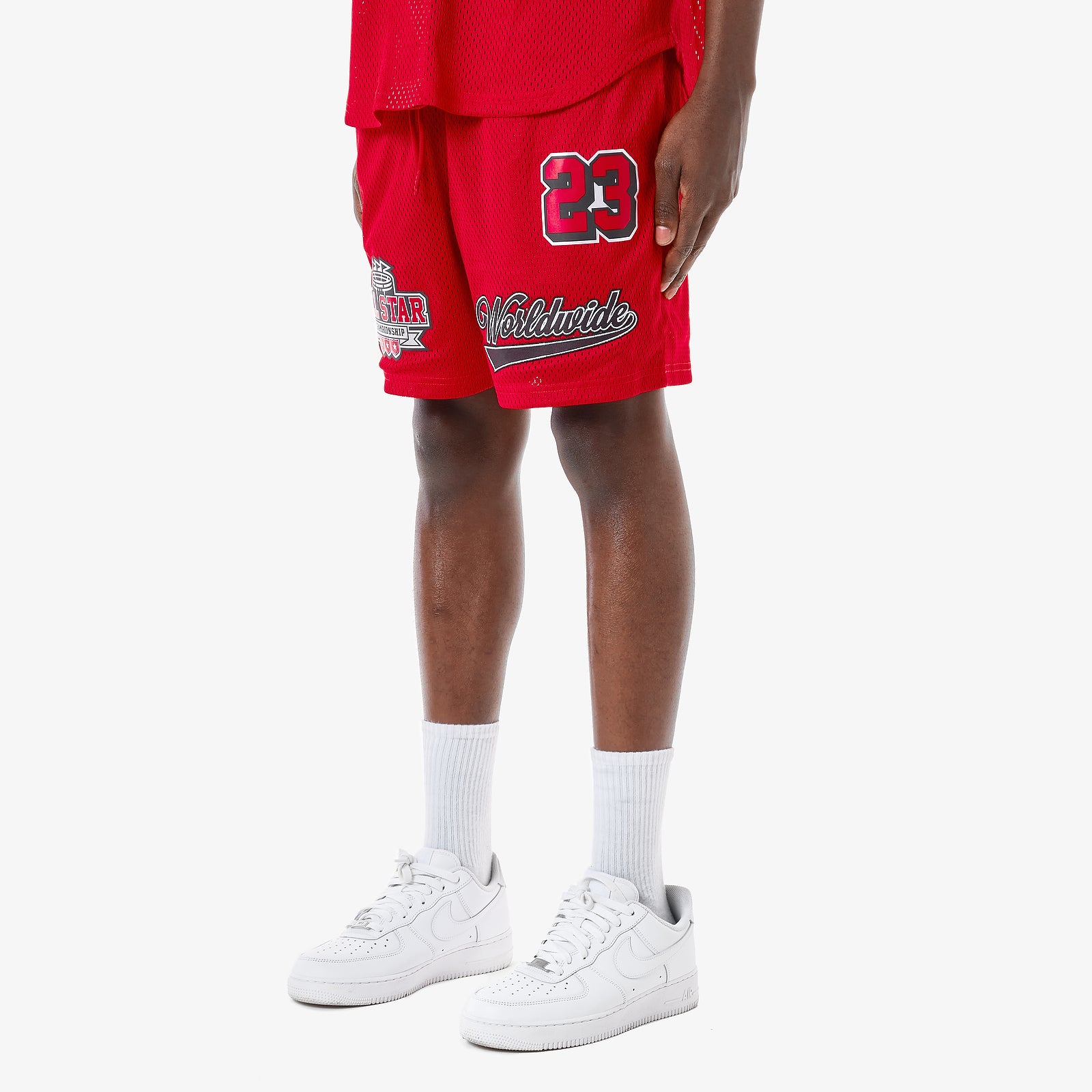 RED MESH SHORTS