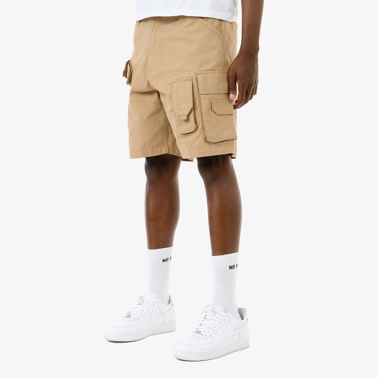 KHAKI RIP STOP CARGO SHORTS
