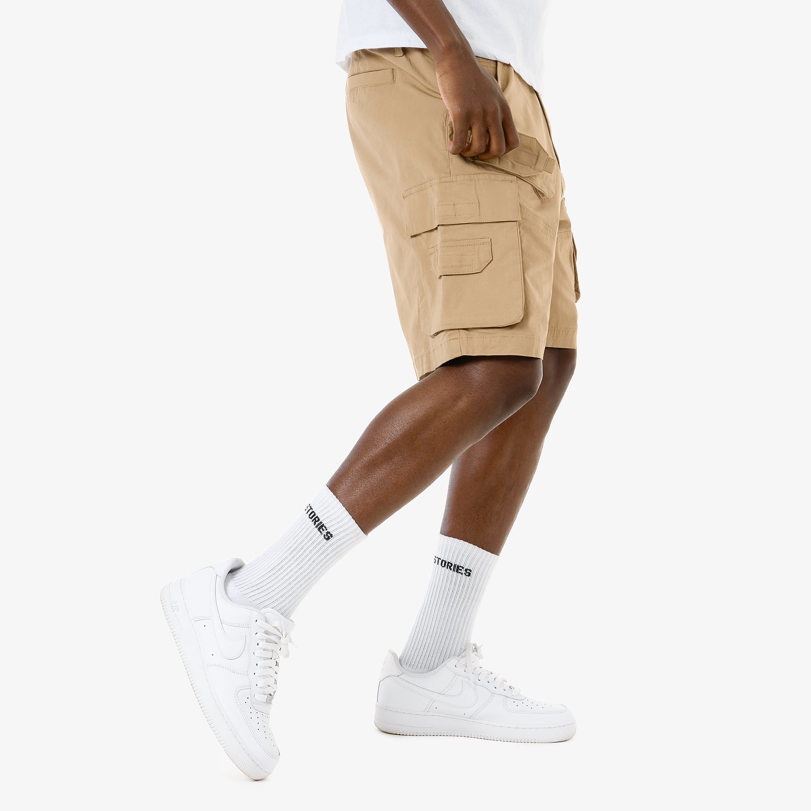 KHAKI RIP STOP CARGO SHORTS