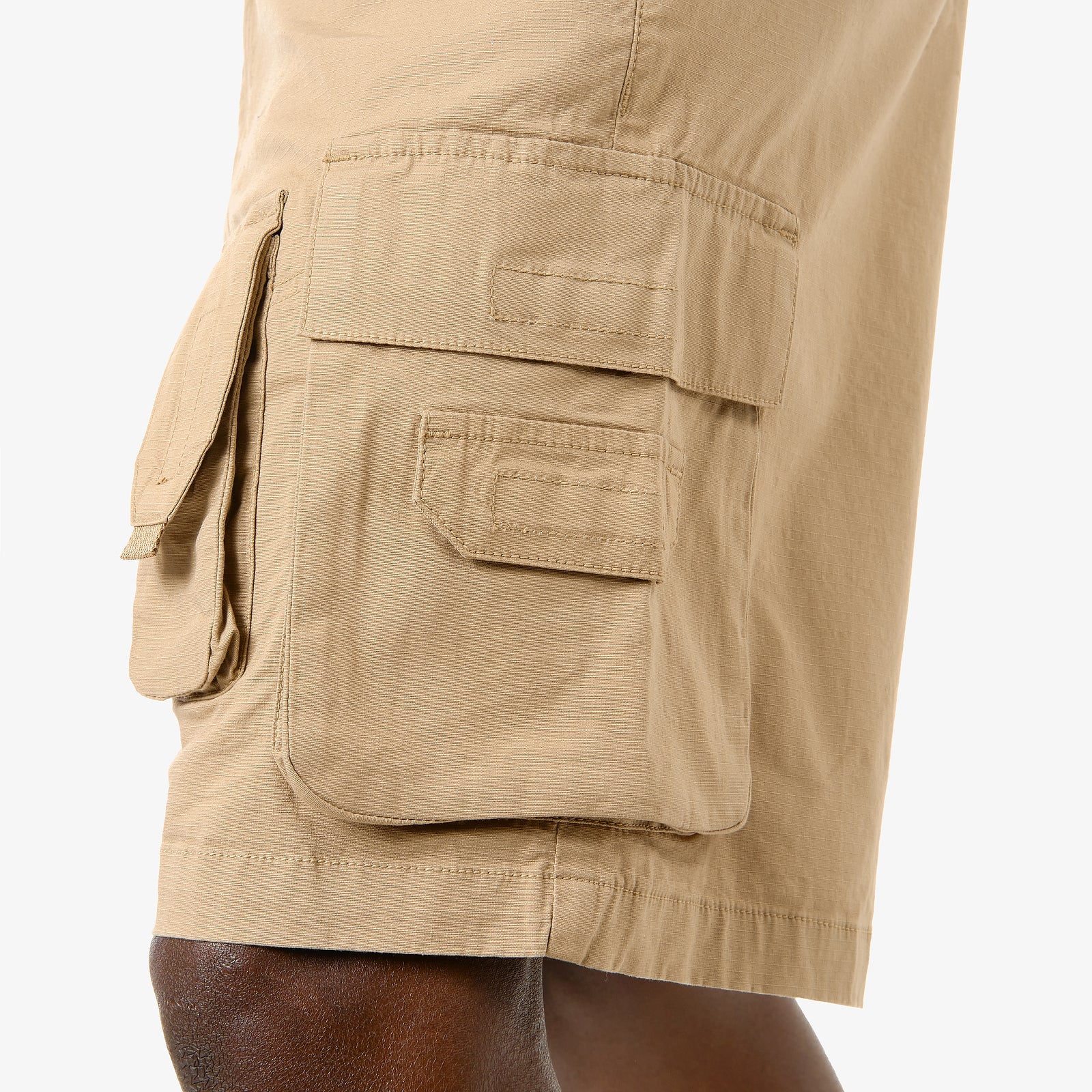 KHAKI RIP STOP CARGO SHORTS