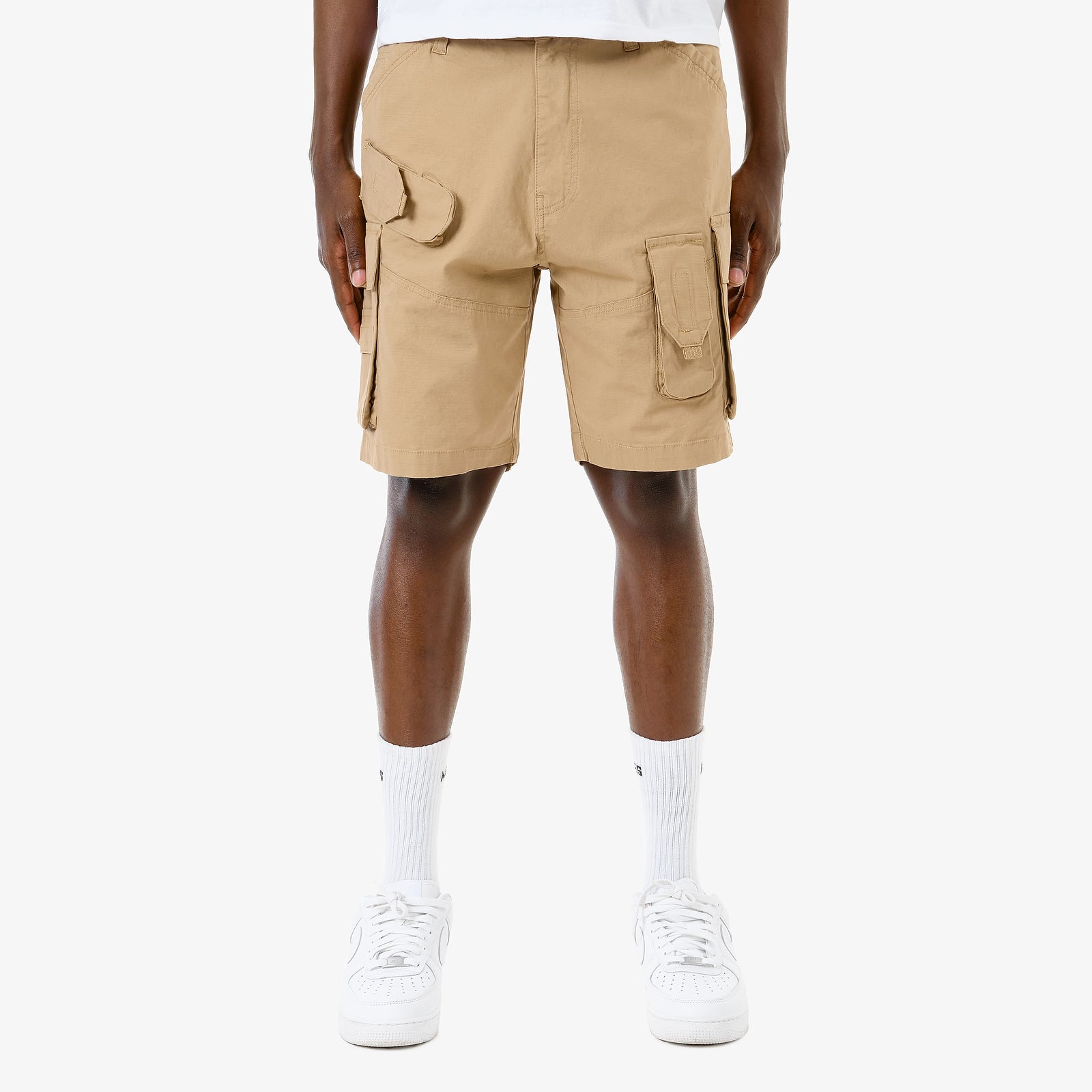 KHAKI RIP STOP CARGO SHORTS