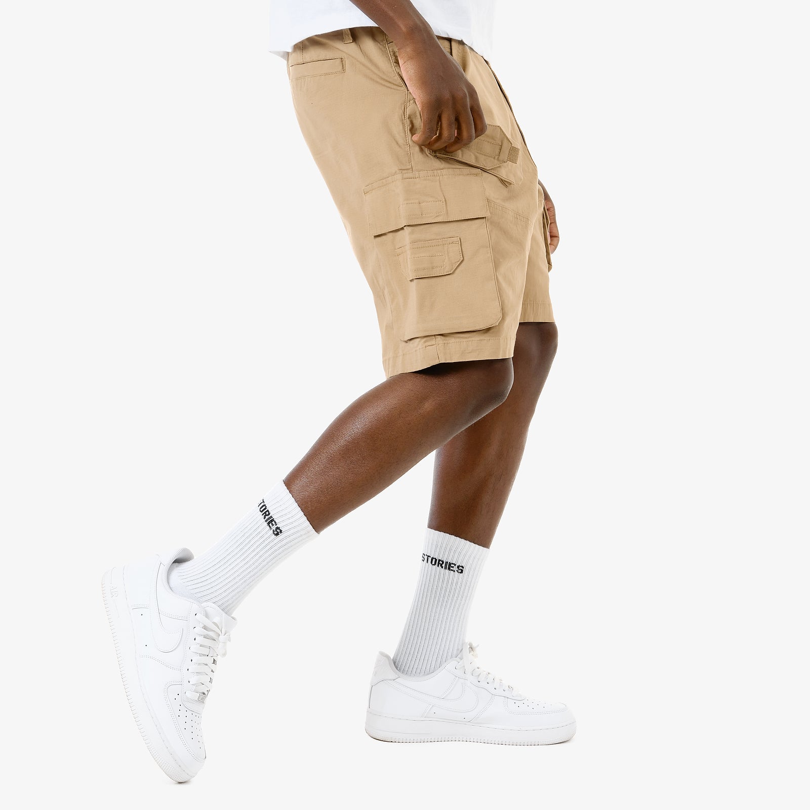 KHAKI RIP STOP CARGO SHORTS