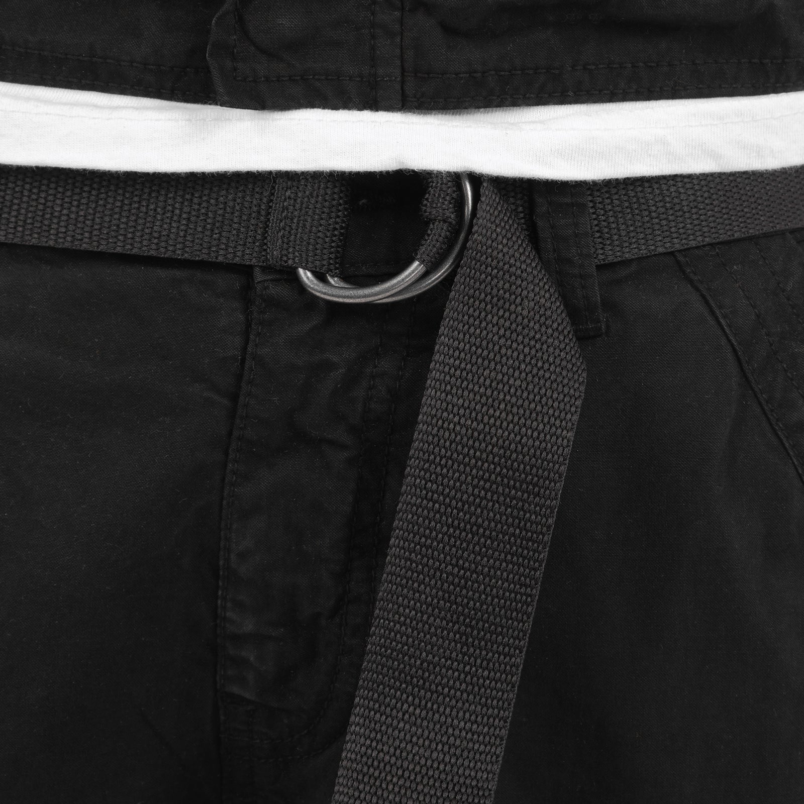 JET BLACK CARGOS W/ BELT
