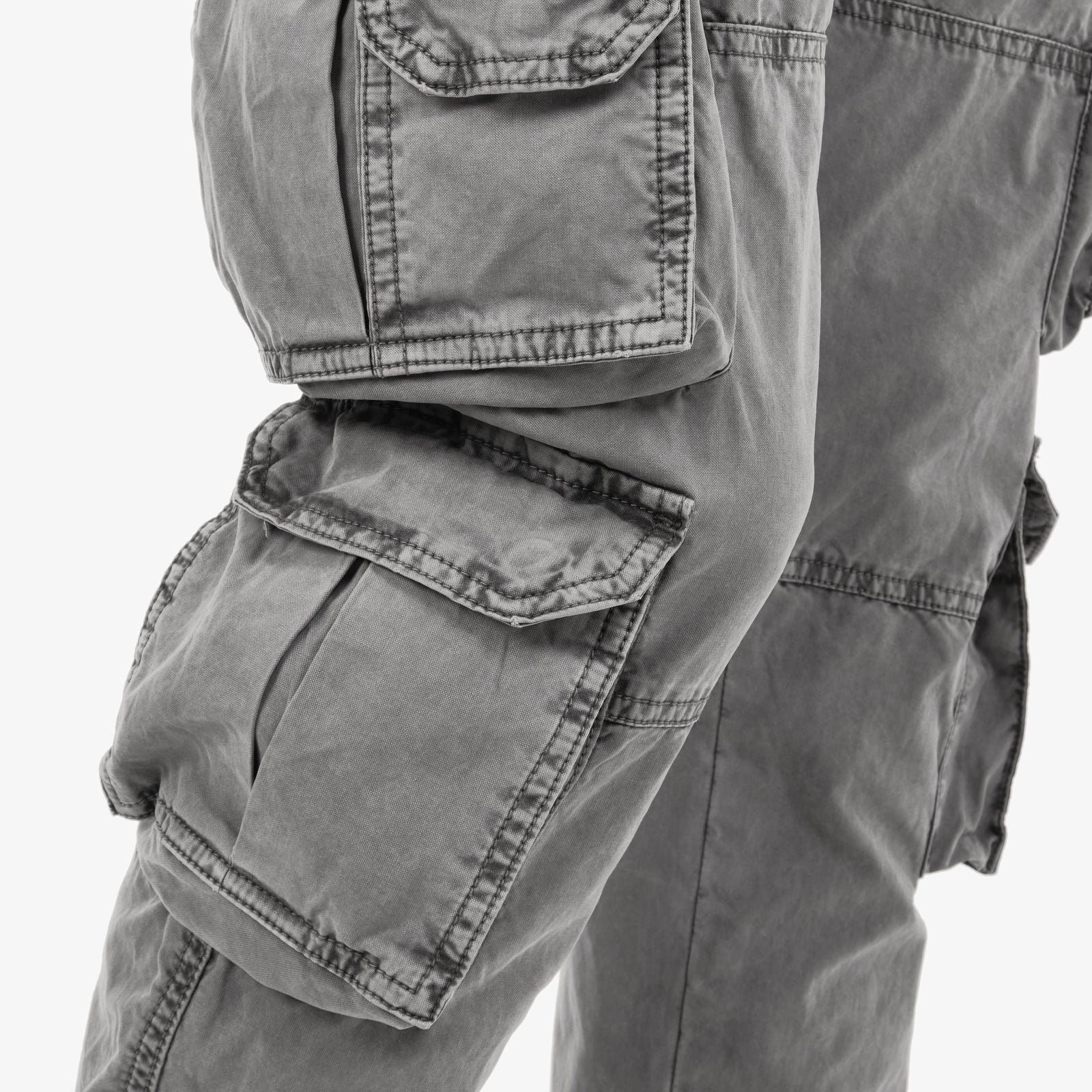 GRAY CARGOS W/ BELT