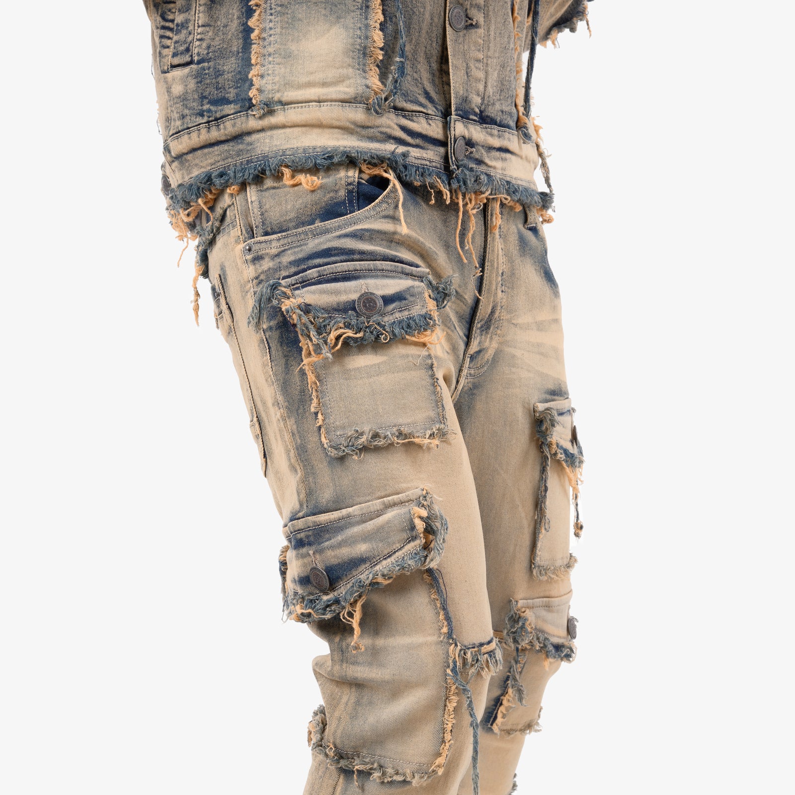 VINTAGE WASHED STACKED CARGOS