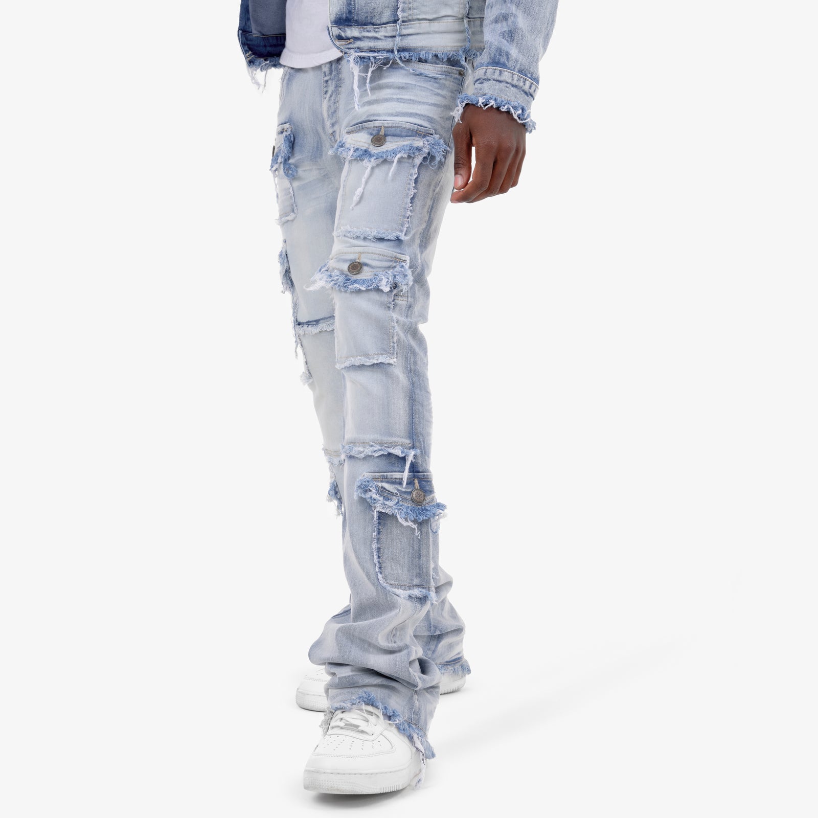 LIGHT SAND BLUE STACKED CARGOS