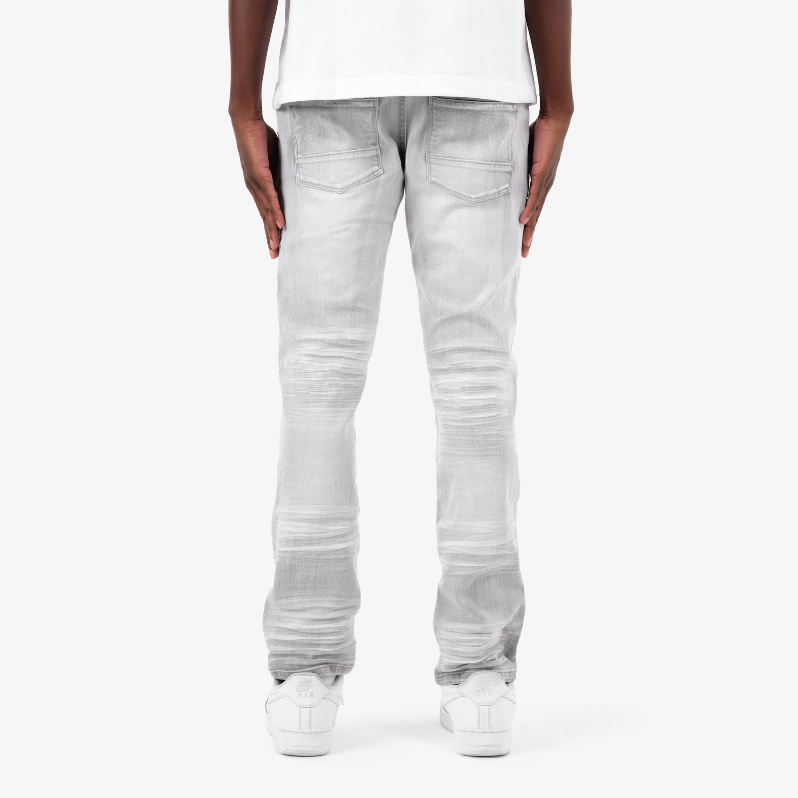 GRAY RIP & REPAIR JEANS