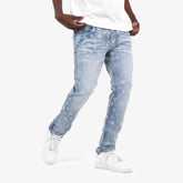 LIGHT SAND BLUE PAISLEY JEANS