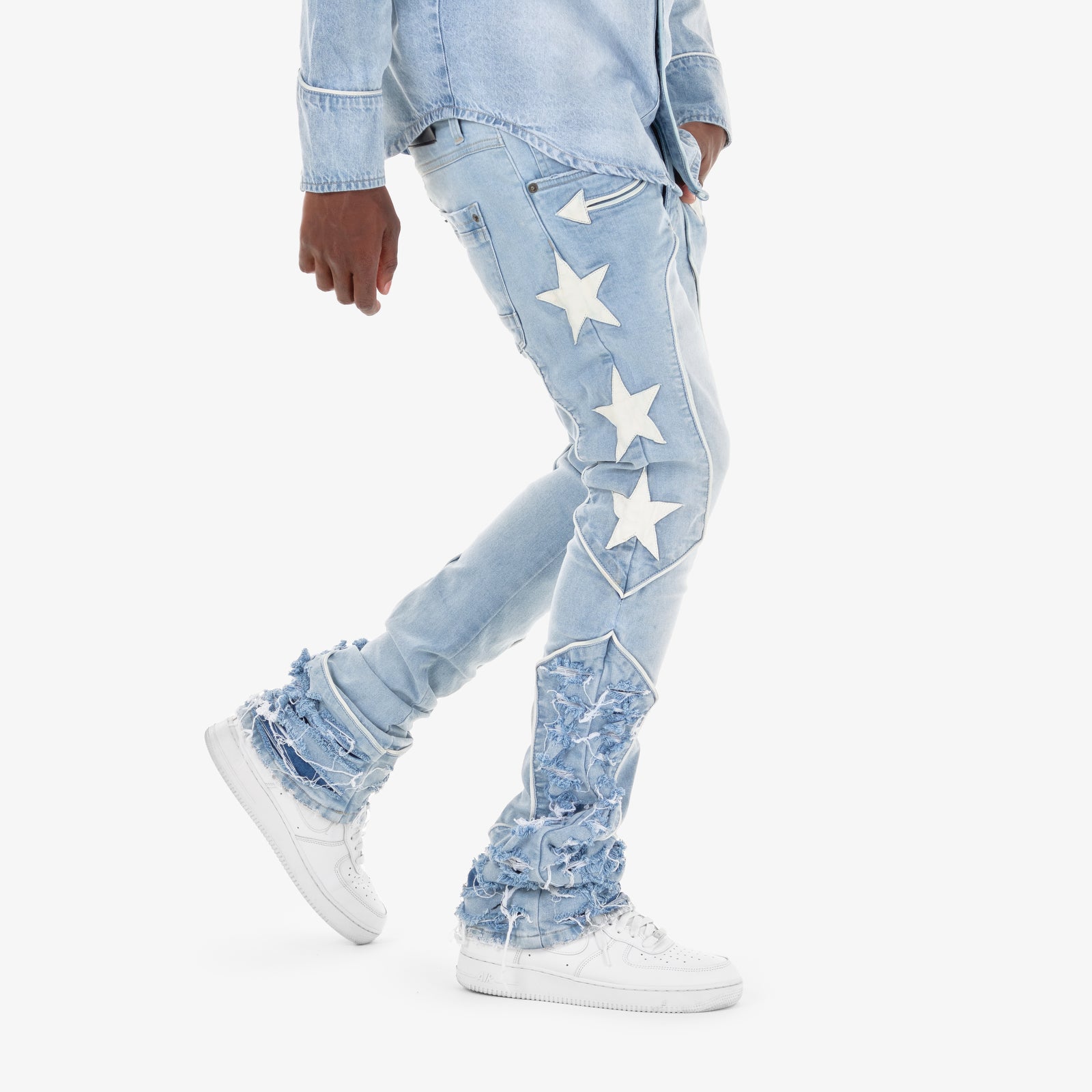 ァッション人気ブランドランキング BLUE LIGHT WESTERN JEANS STACKED パンツ