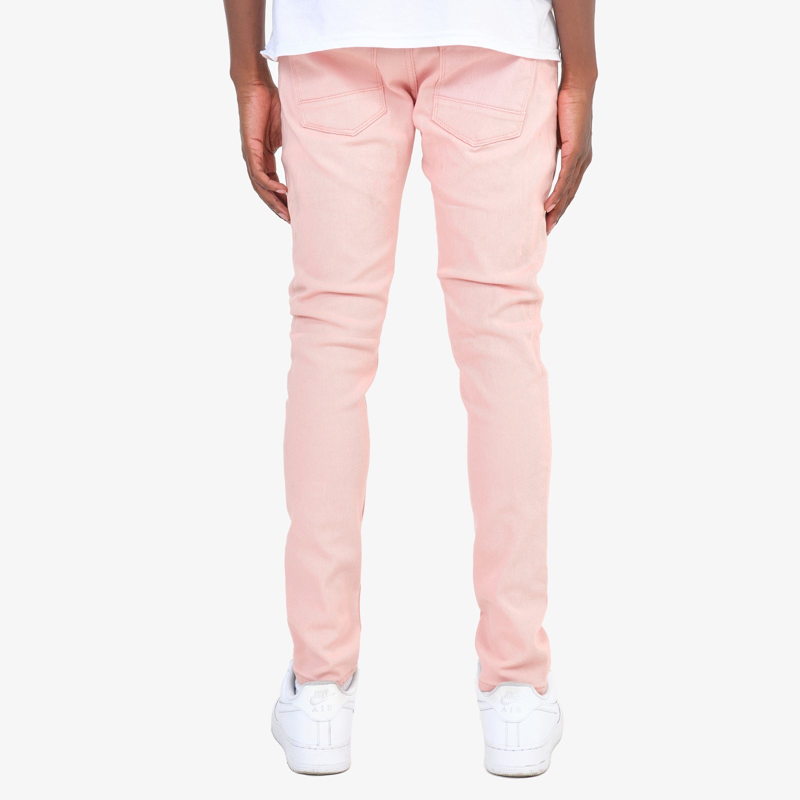 SALMON PINK PANTS WITH STRETCH