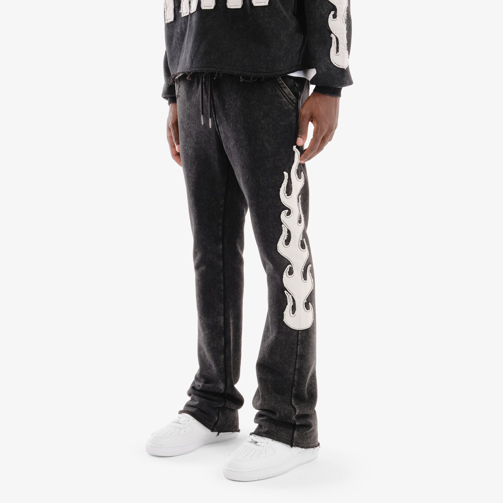COPPER RIVET SAINTS PANTS フレアスウェットパンツ BLACK SAINT PANTS