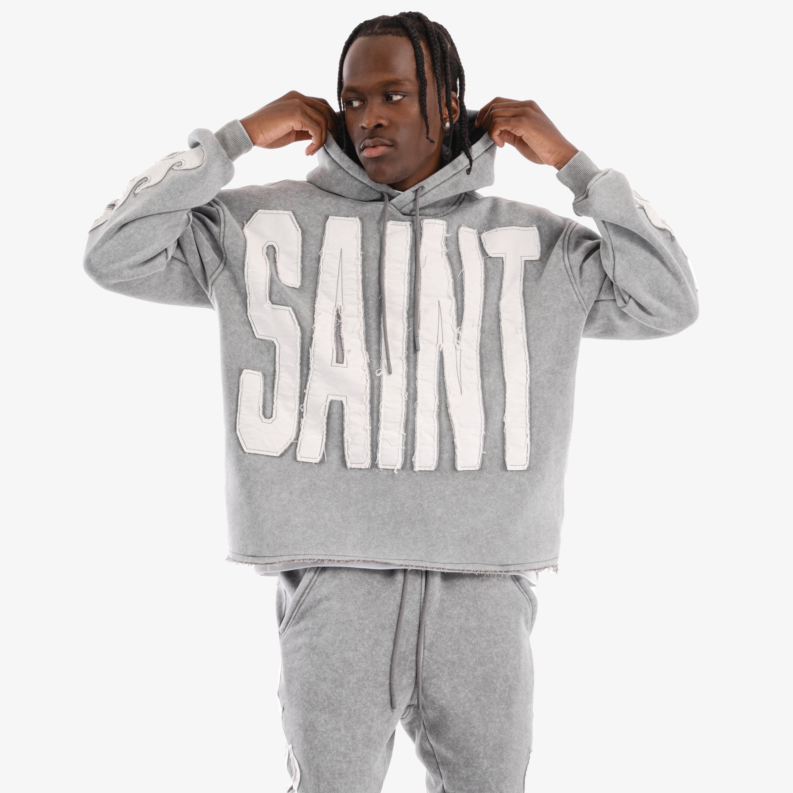 GRAY SAINT HOODIE
