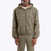 OLIVE FULL ZIP W/ SIDE BUTTONS