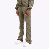 OLIVE PANTS W/ SIDE BUTTONS