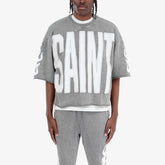 CROPPED GRAY SAINT SHORT SLEEVE