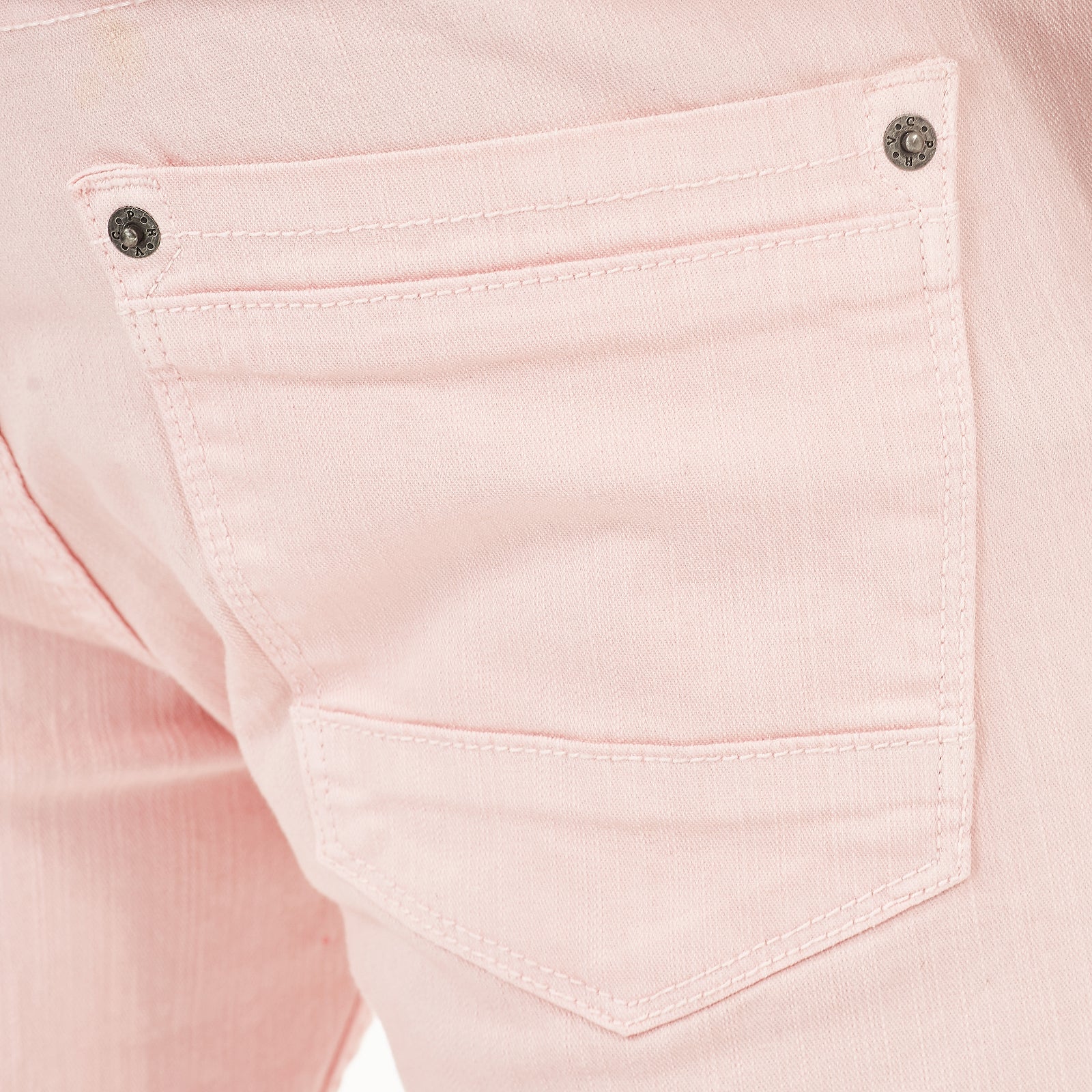 SALMON PINK PANTS WITH RIPS & PERMANENT WRINKLES
