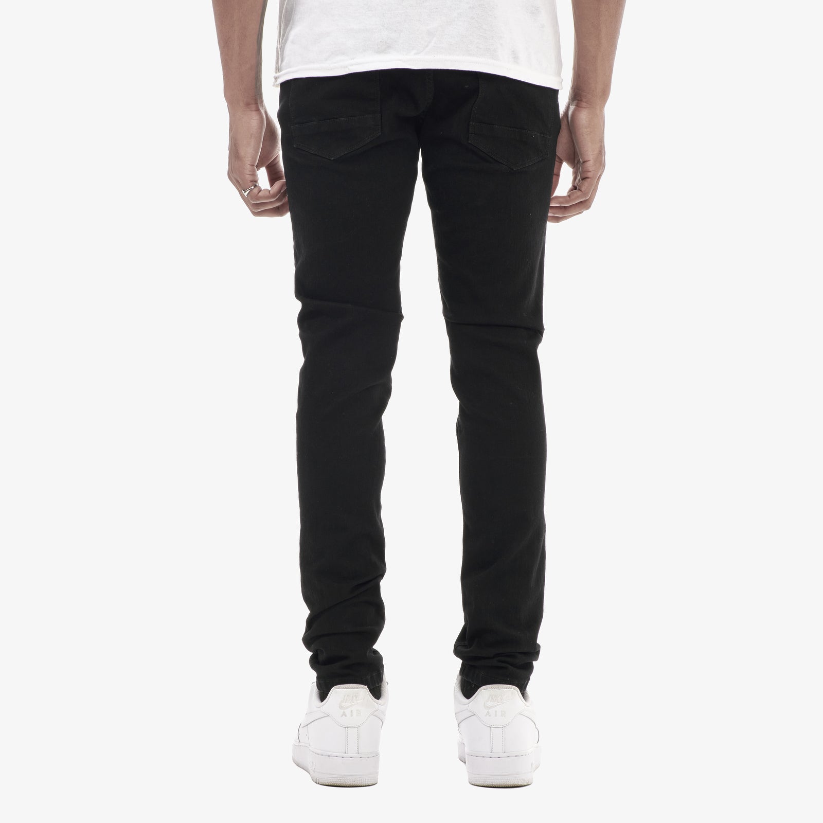 BLACK JEANS W/ STONE & PRINTS