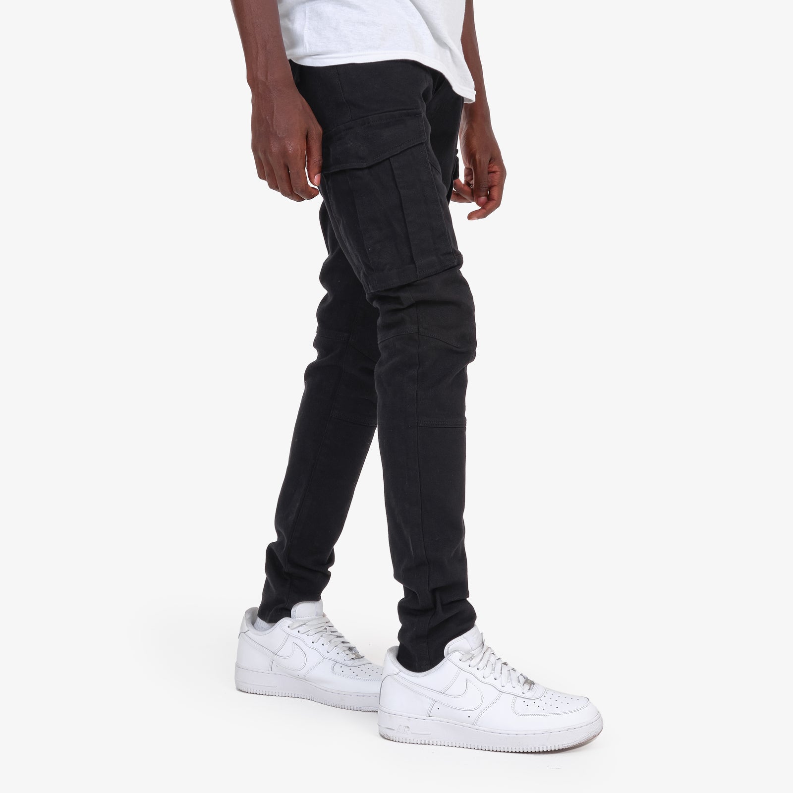 JET BLACK CARGOS W/ STRETCH