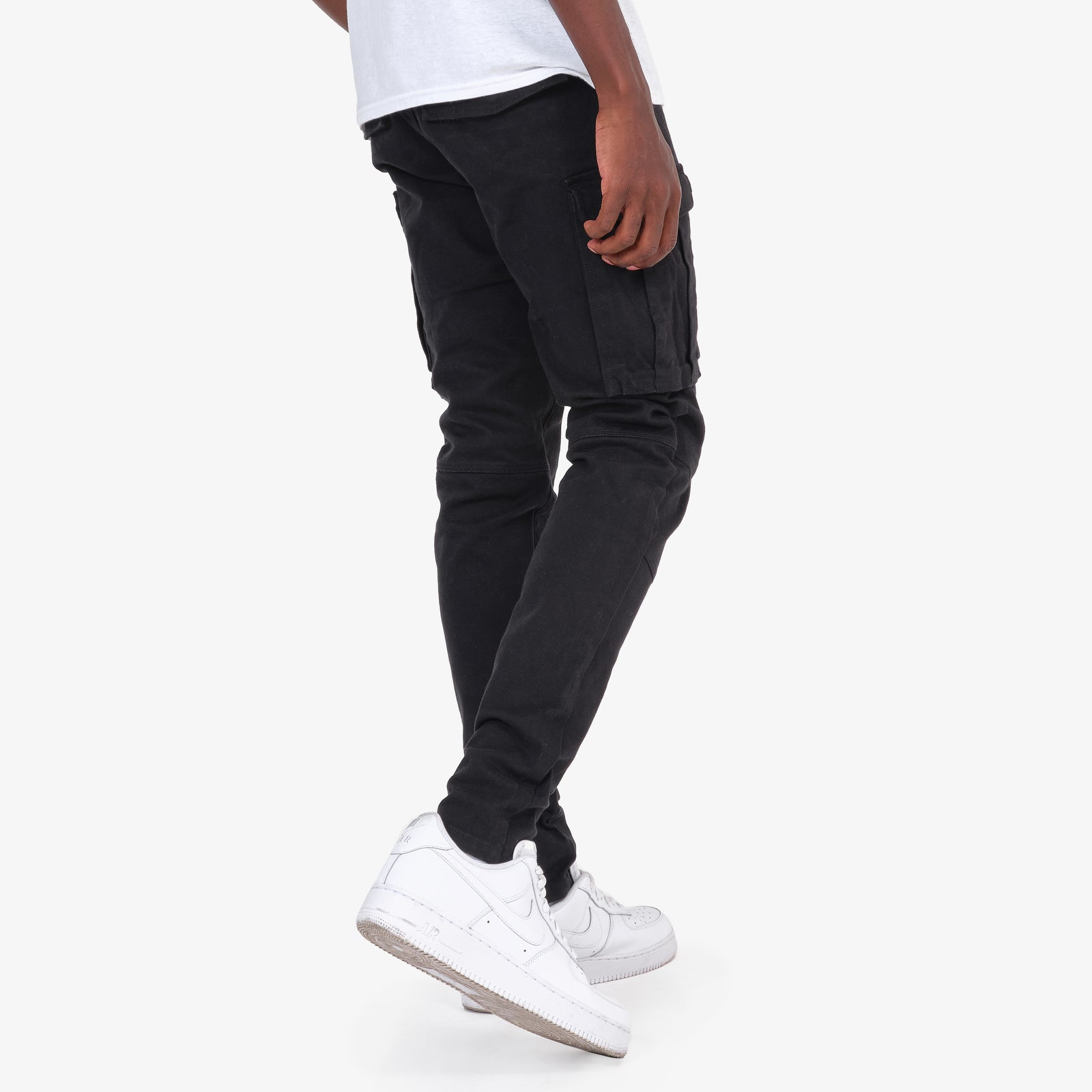 JET BLACK CARGOS W/ STRETCH