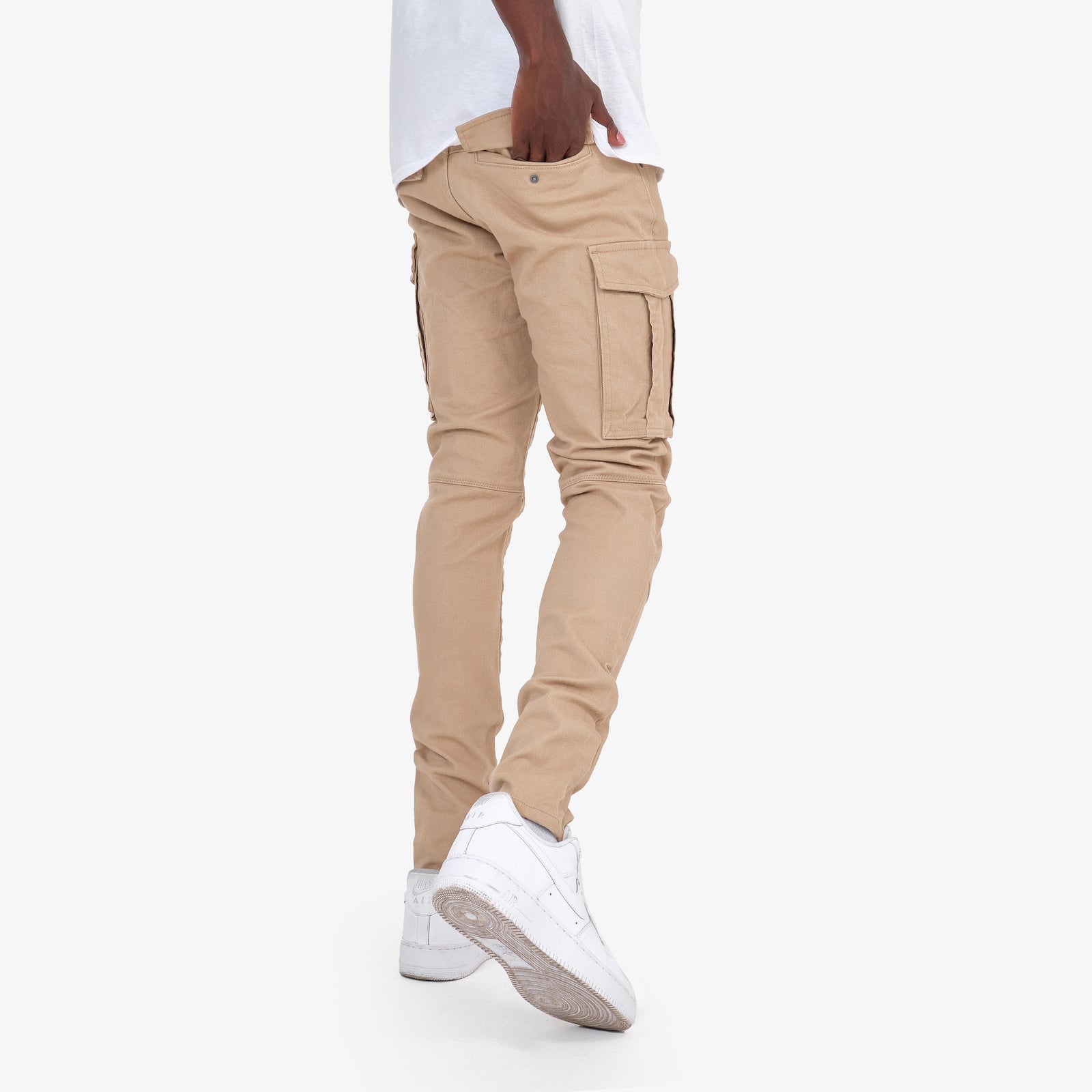 KHAKI CARGOS W/ STRETCH