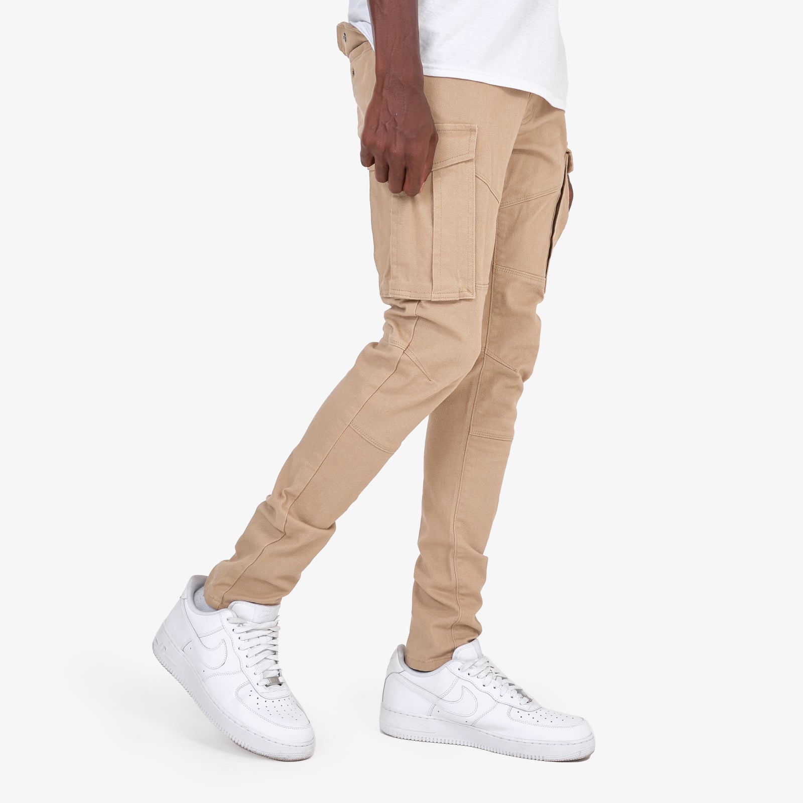 KHAKI CARGOS W/ STRETCH