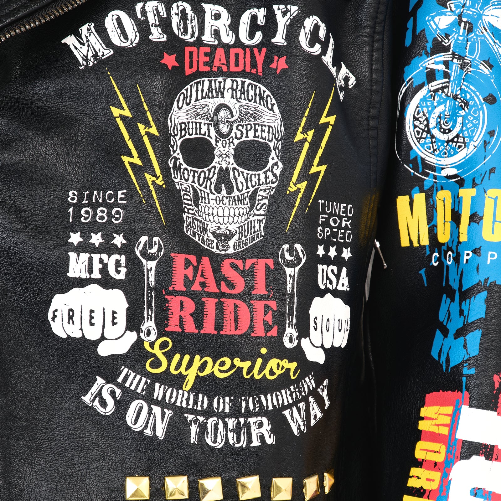 BLACK MOTO LEATHER JACKET W/ DETACHABLE FUR
