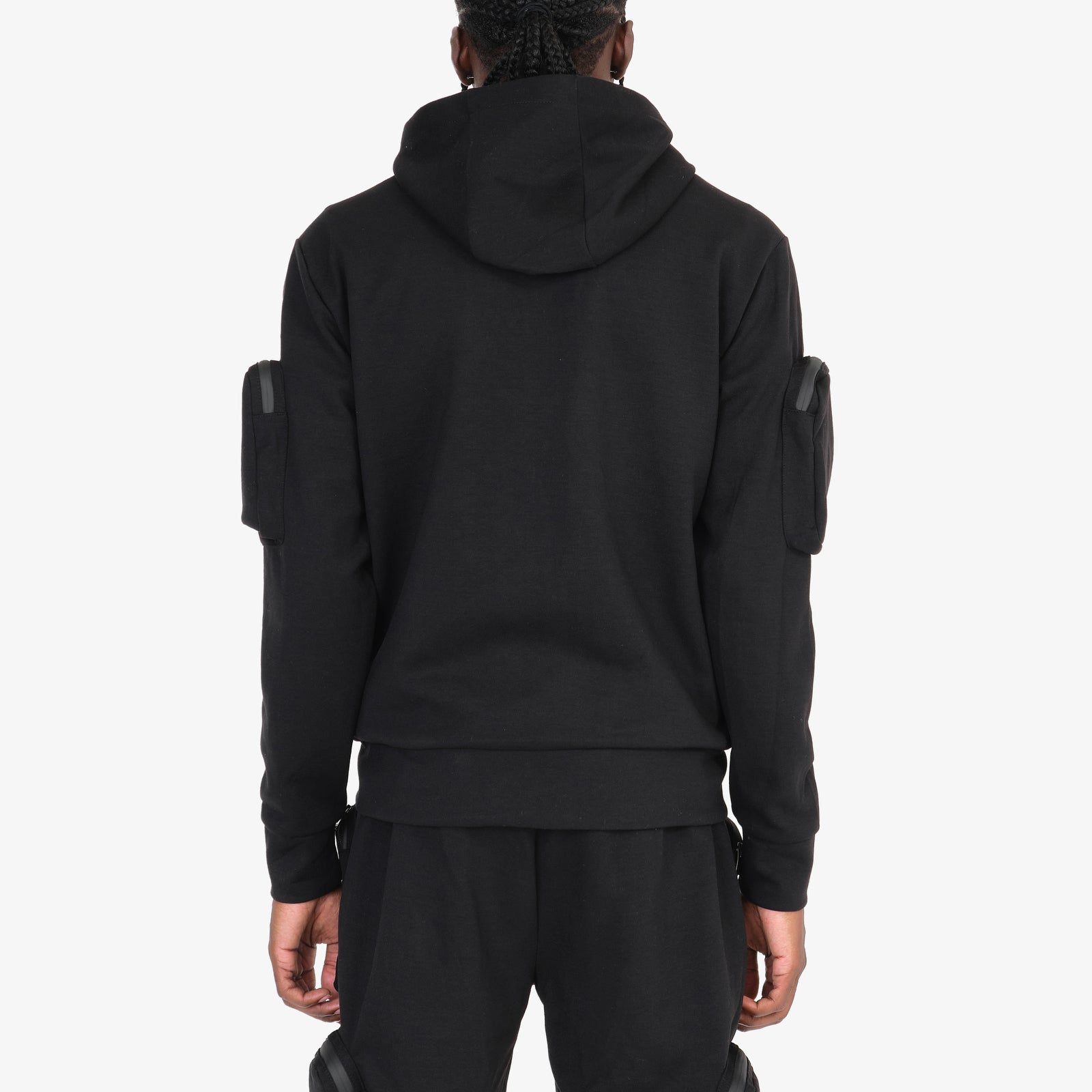 BLACK TECH FLEECE MULTI POCKET FULL ZIP HOODIE