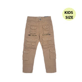KIDS KHAKI UTILITY CARGO JEANS