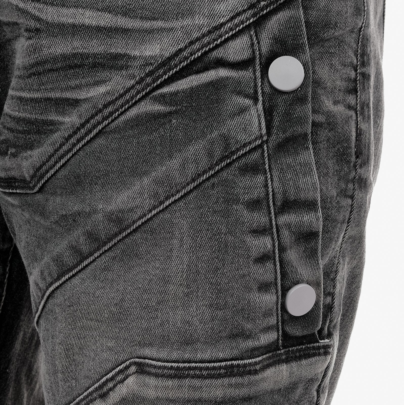 BLACK SAND UTILITY DENIM SHORTS