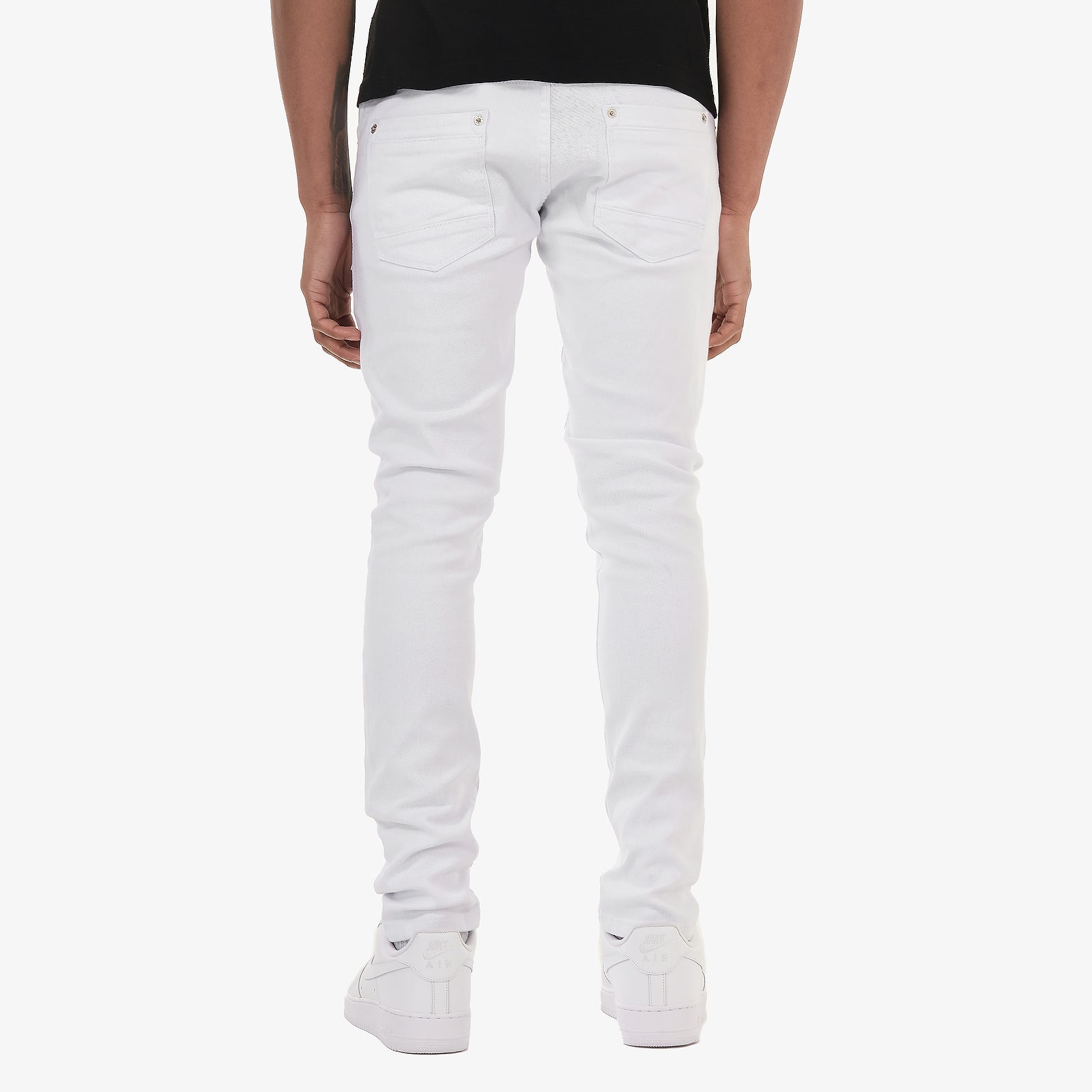 WHITE PANTS W/ COLOR PATCHES & EMBROIDERY