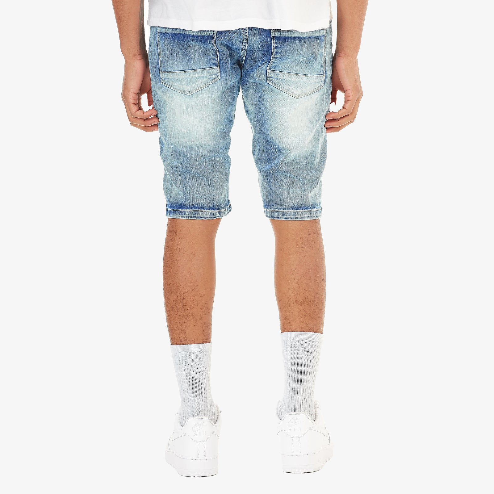 LIGHT SAND BLUE DENIM SHORTS
