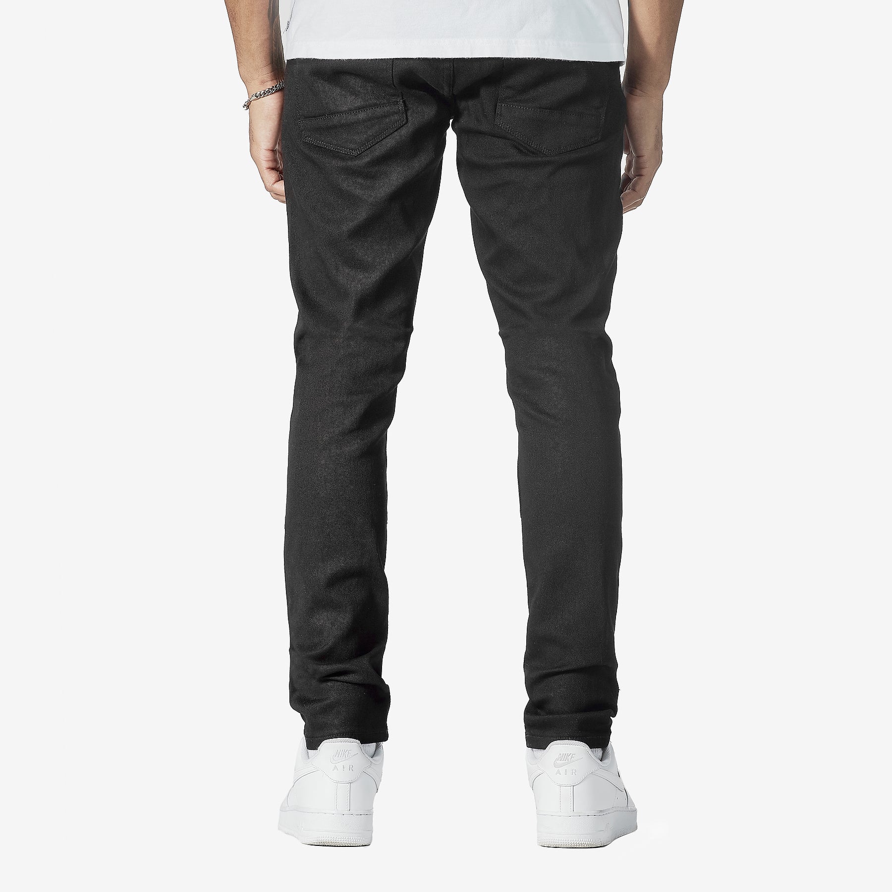 BLACK JEANS W/ WAIST STRING & PRINTS - Copper Rivet