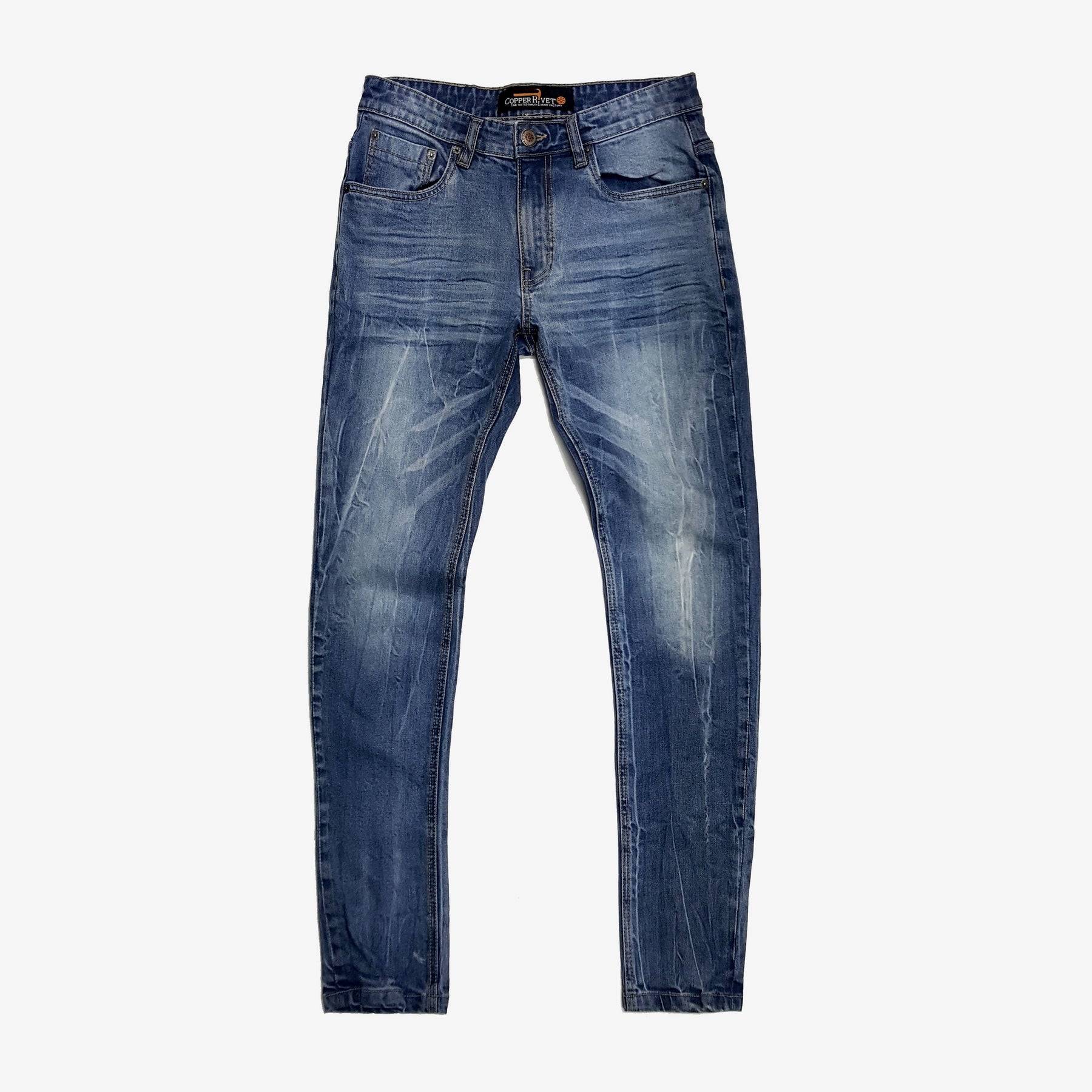 STRAIGHT FIT DARK BLUE JEANS - Copper Rivet