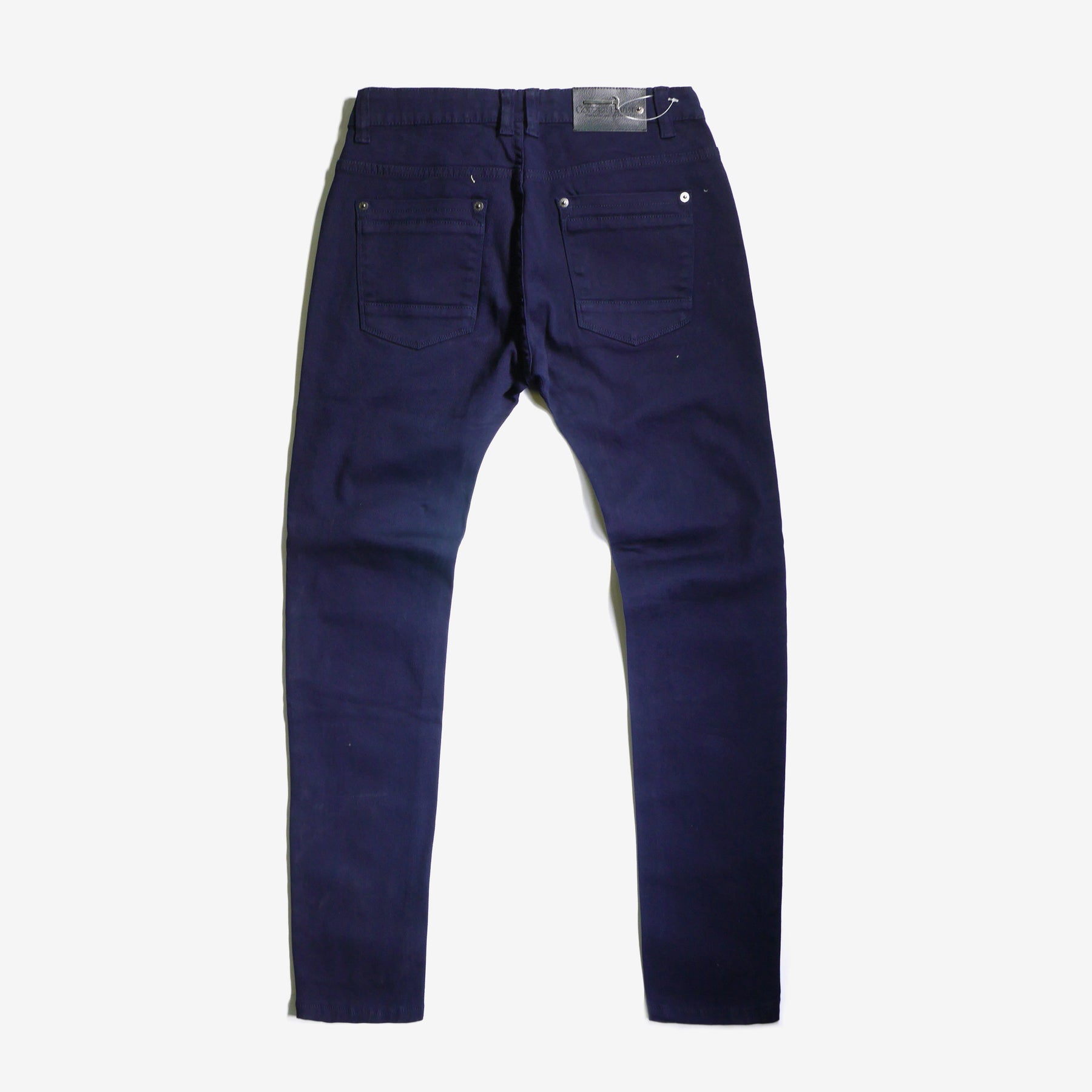 NAVY PANTS WITH RIPS - Copper Rivet