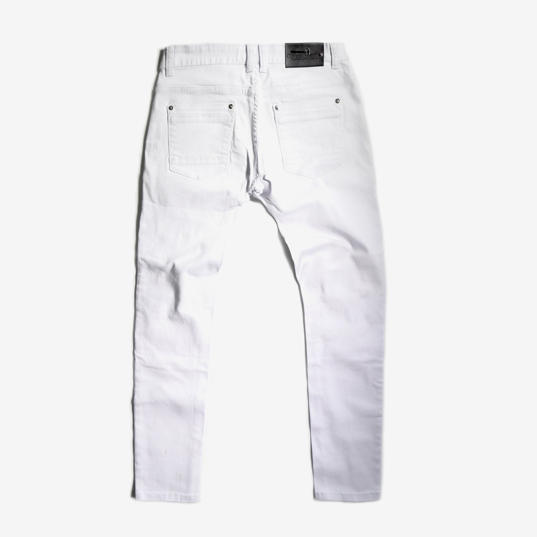 WHITE PANTS WITH RIPS - Copper Rivet