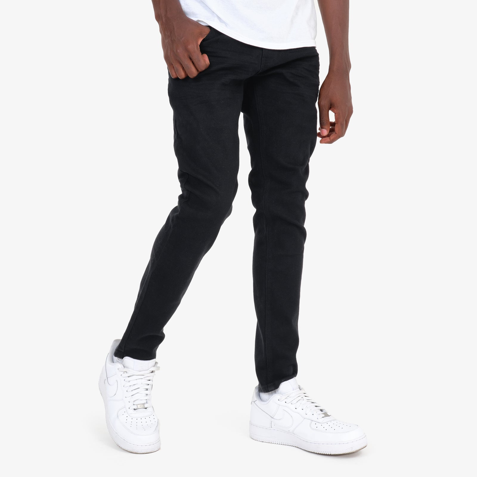 JET BLACK PANTS WITH STRETCH