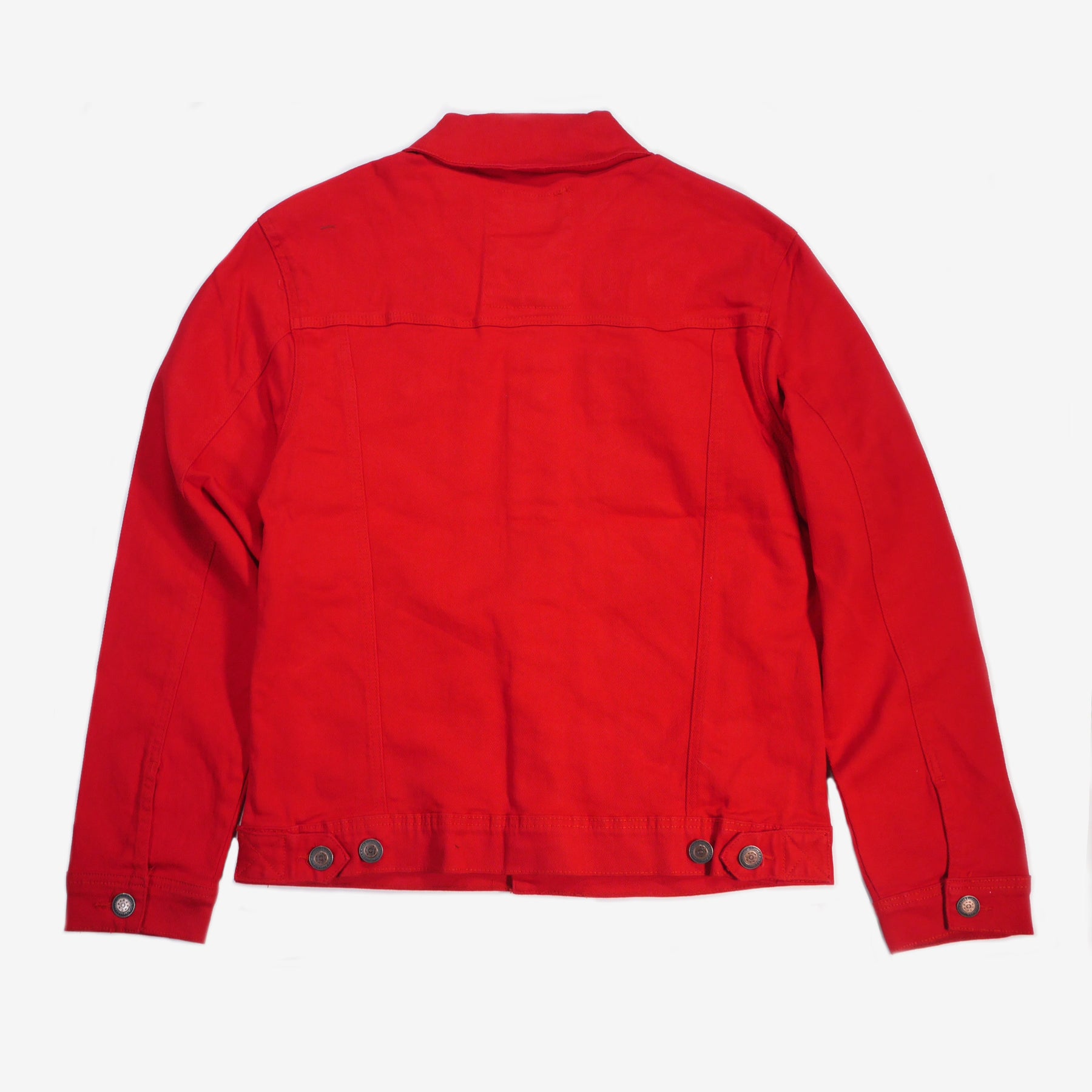 RED DENIM JACKET - Copper Rivet
