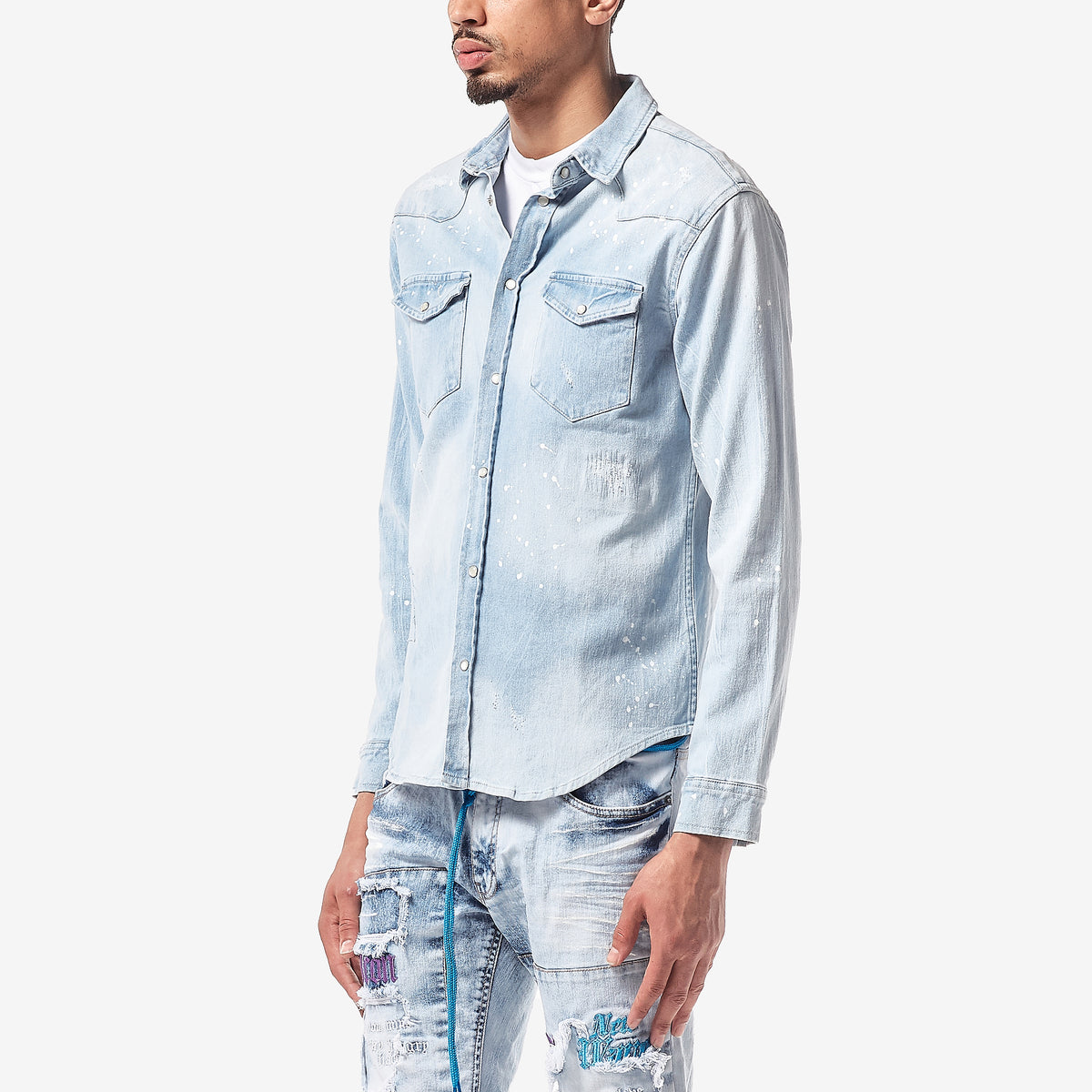 LIGHT BLUE DENIM SHIRT - Copper Rivet