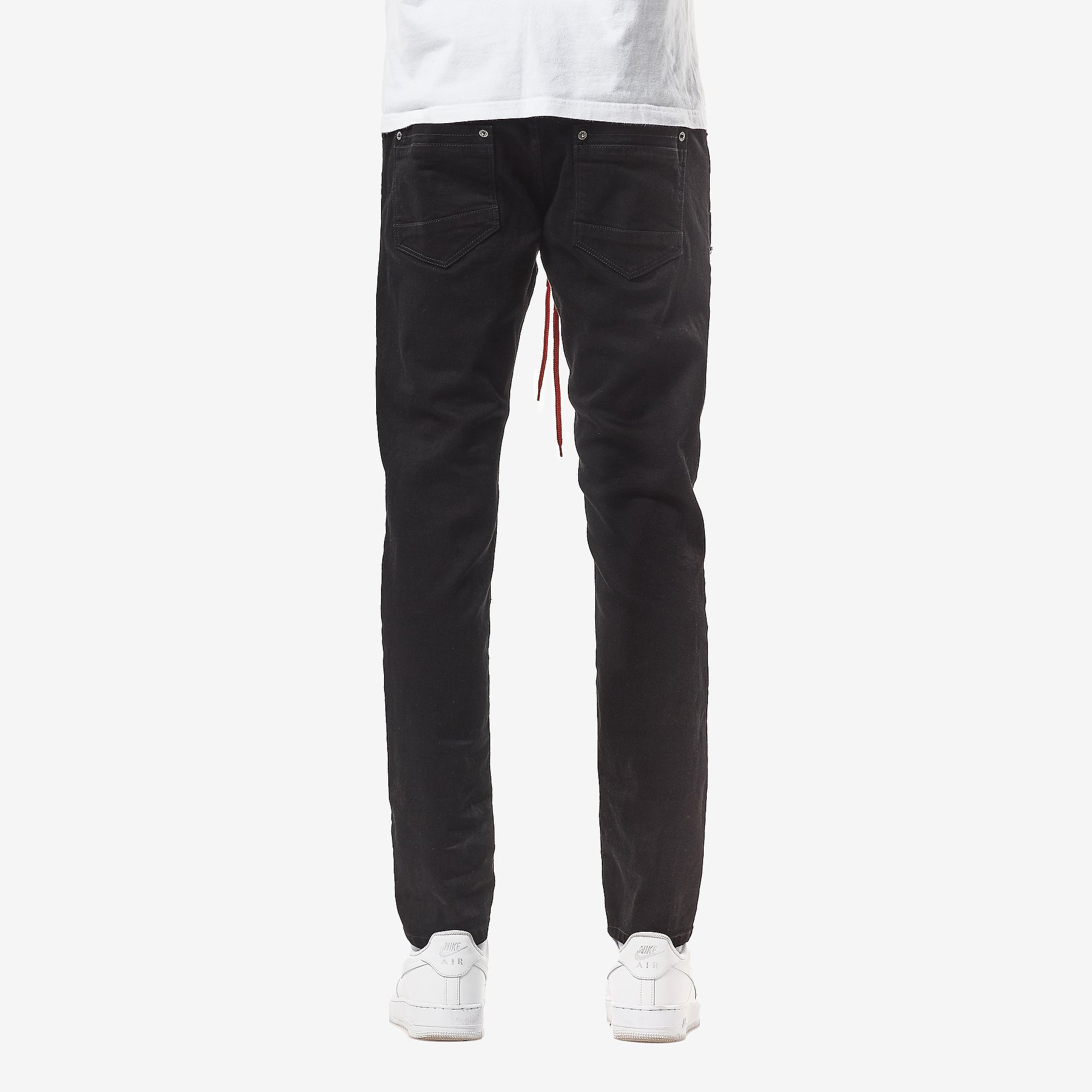JET BLACK JEANS W/ COLOR EMBROIDERY & WAIST STRING - Copper Rivet