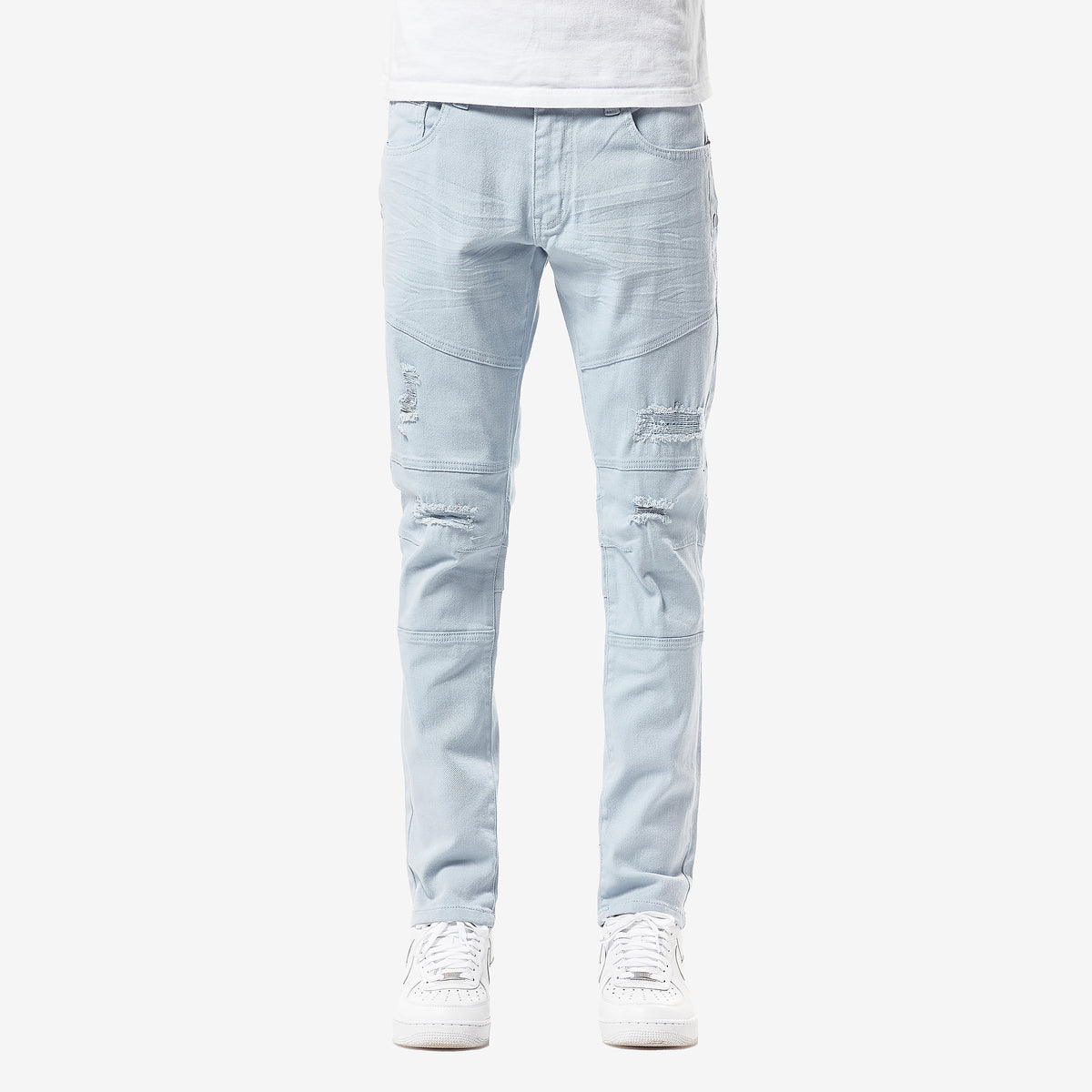 LIGHT BLUE PANTS WITH SIDE POCKETS - Copper Rivet