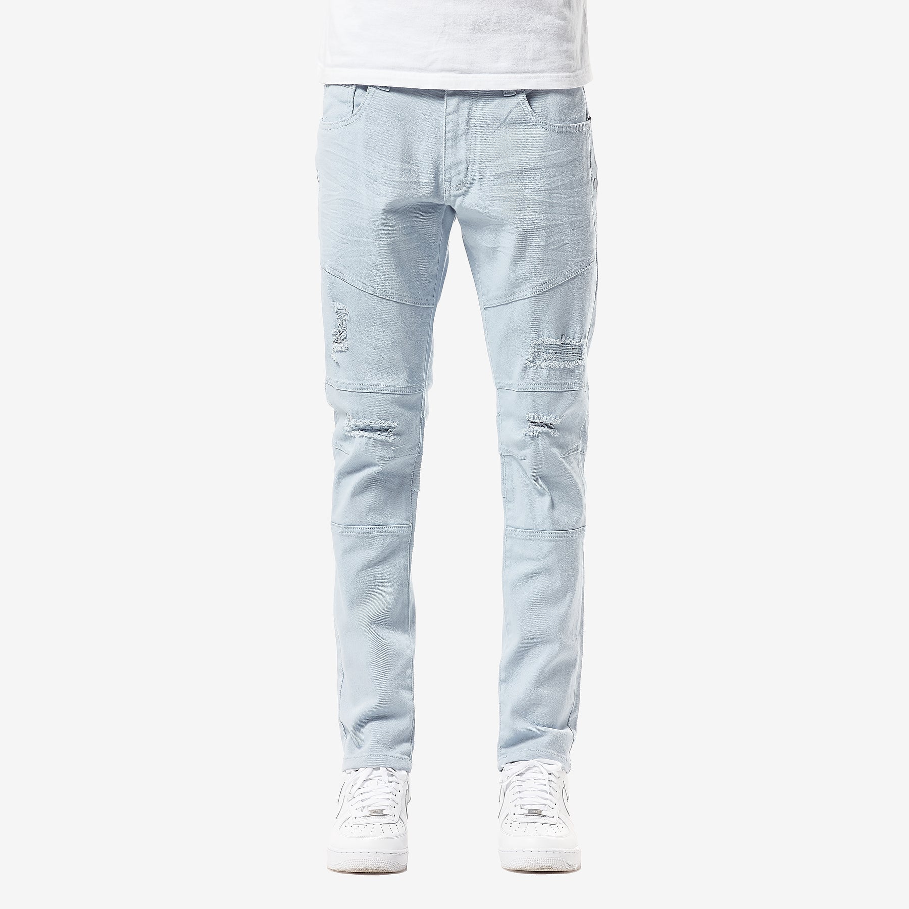 LIGHT BLUE PANTS WITH SIDE POCKETS - Copper Rivet