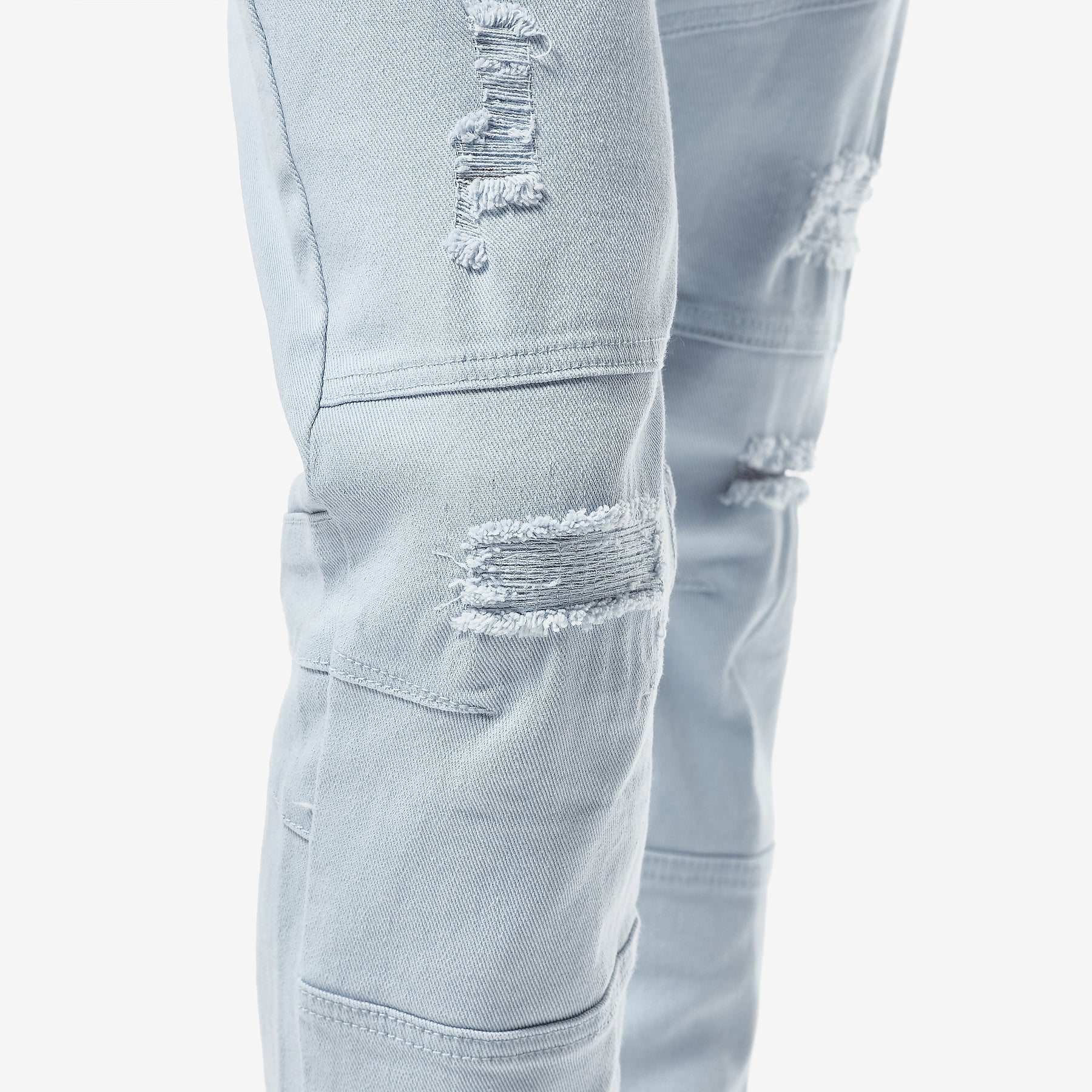 LIGHT BLUE PANTS WITH SIDE POCKETS - Copper Rivet