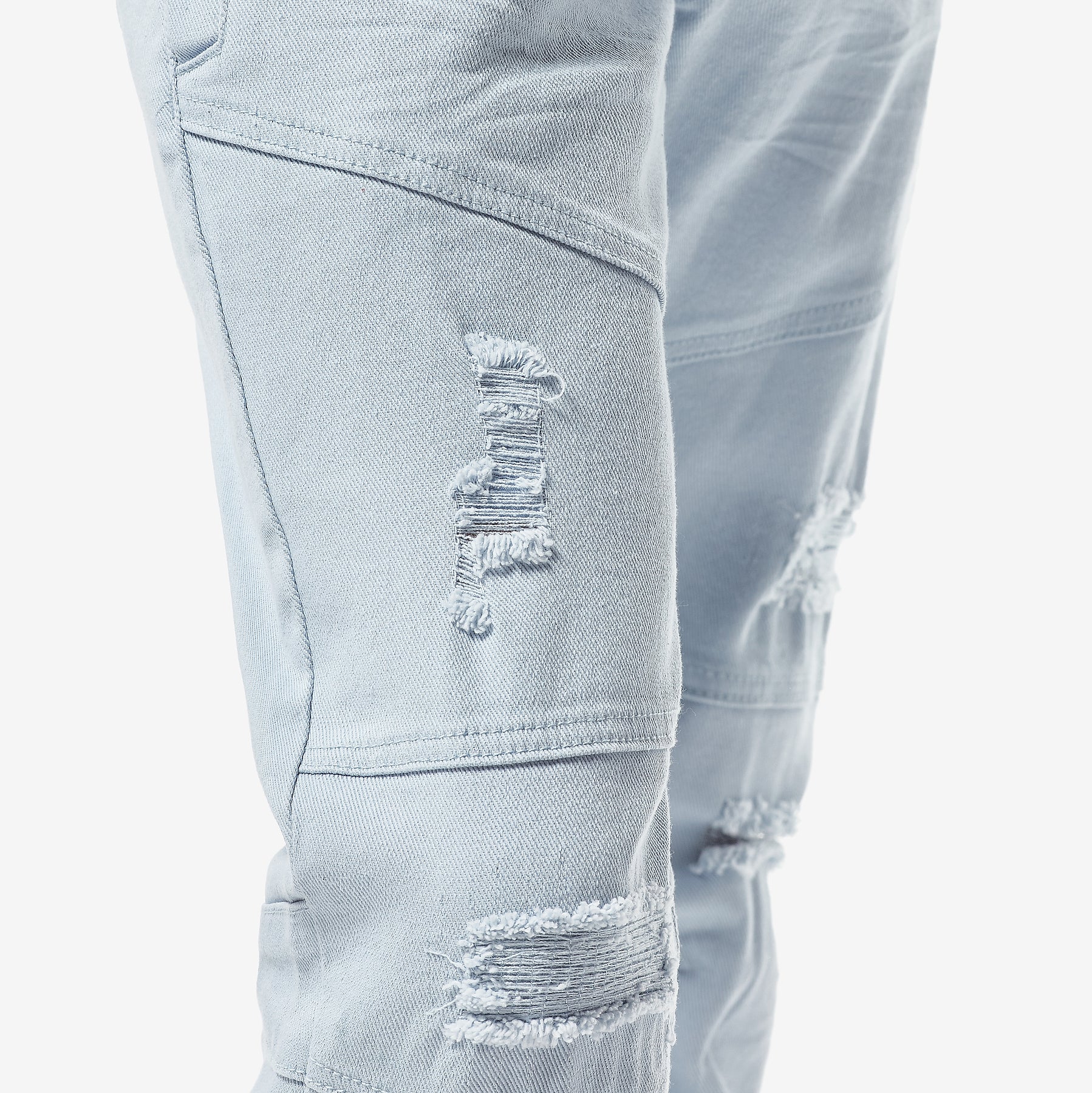 LIGHT BLUE PANTS WITH SIDE POCKETS - Copper Rivet