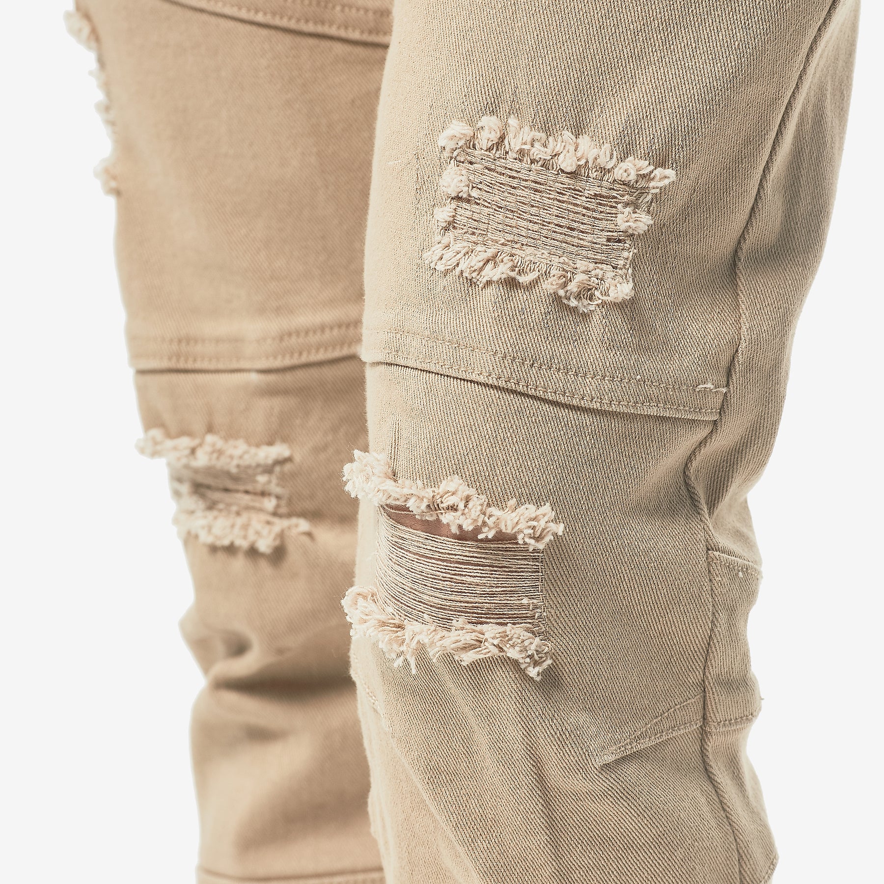 KHAKI TWILL PANTS WITH SIDE POCKETS - Copper Rivet